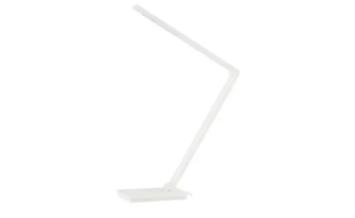 KHG LED-Tischleuchte, weiß mit Qi-Charger | Weiß, glänzend