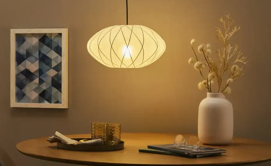 KHG Pendelleuchte, 1-flammig, Stoff weiß | Höffner