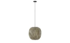 KHG Pendelleuchte, 1-flammig, Bambus geflochten ´klein` | 38 cm