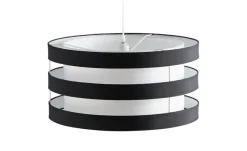 KHG Pendelleuchte, 1-flammig, Schirm schwarz/weiß `groß`