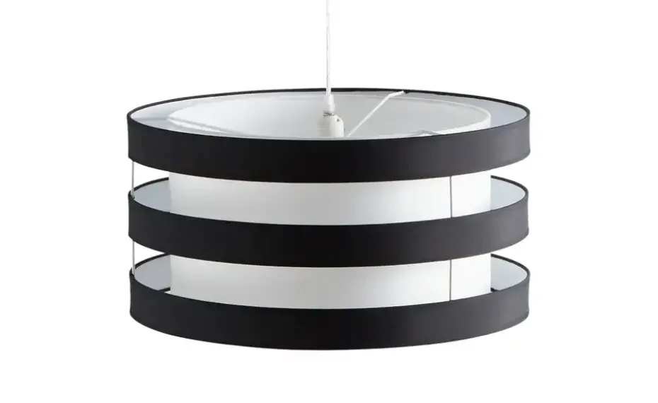 KHG Pendelleuchte, 1-flammig, Schirm schwarz/weiß `groß`