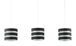 KHG Pendelleuchte, 3-flammig, Schirm schwarz/weiß