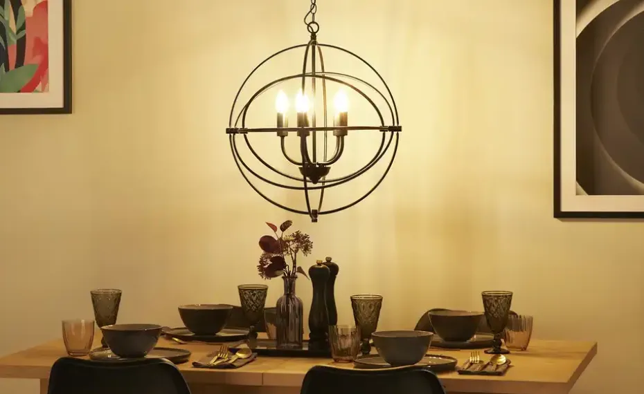 KHG Pendelleuchte, 5-flammig, schwarz-matt | Höffner