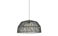 KHG Pendelleuchte, 1-flammig, Seilgepflecht schwarz