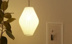 KHG Pendelleuchte, 1-flammig, Stoffschirm weiß