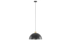 KHG Pendelleuchte, 1-flammig, schwarz/ Holz | Schwarz