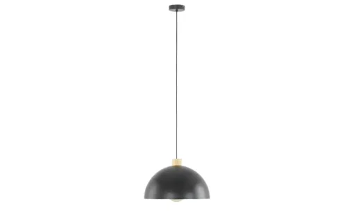 KHG Pendelleuchte, 1-flammig, schwarz/ Holz | Schwarz