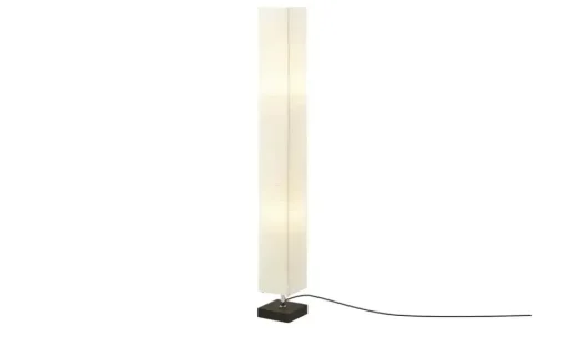 KHG Stehlampe mit weißem Papierschirm, Holzfuß