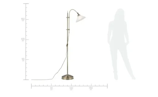 KHG Stehleuchte altmessing in Antik-Optik | Höffner