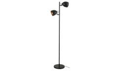 KHG Stehleuchte, 2-flammig schwarz goldfarben | Höffner