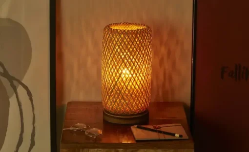 KHG Tischleuchte, 1-flammig, Bambus/ Holz | Höffner