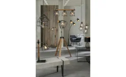 KHG Tischleuchte, 1-flammig, Schwarz / goldfarben