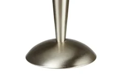 KHG Tischleuchte nickel matt mit Glasschirm | silberfarben, matt