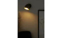 KHG Wandstrahler, 1-flammig, schwarz innen goldfarben