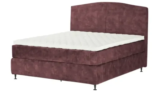 Kings and Queens Boxspringbett Skyer | Bordeauxrot, 160 cm