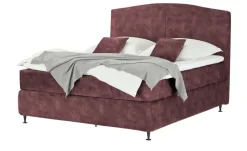 Kings and Queens Boxspringbett Skyer | Bordeauxrot, 160 cm