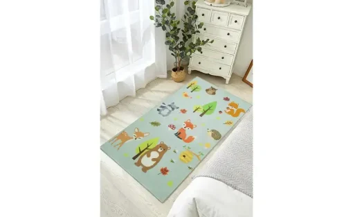 KJUT Kurzflorteppich Waldtiere | 80x150 cm | Höffner