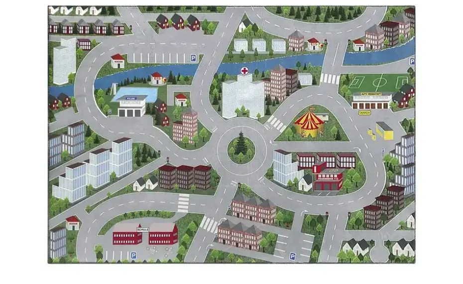 KJUT Straßenteppich Spielteppich | 140x200 cm | Höffner