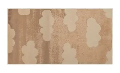 KJUT Webteppich Clouds | Beige, Weiß, 80x150 cm
