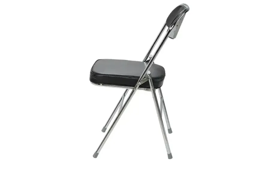 Klappstuhl Kunstleder Chrom Florian | Schwarz | Höffner