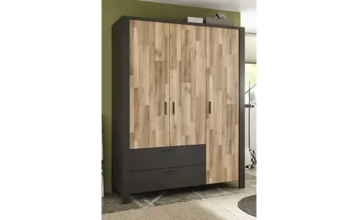 Kleiderschrank Dallas | Eiche (Nachbildung), Graphit