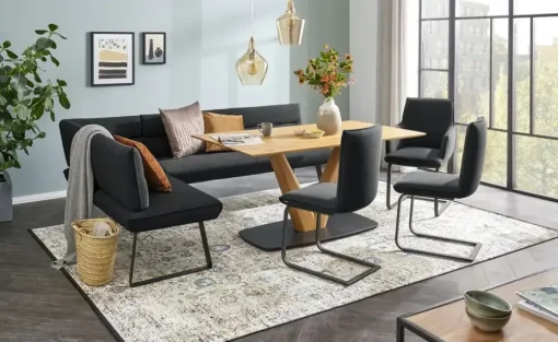 KOINOR Eckbank Dining System 3 | Schwarz, ca, 152 x 217 cm