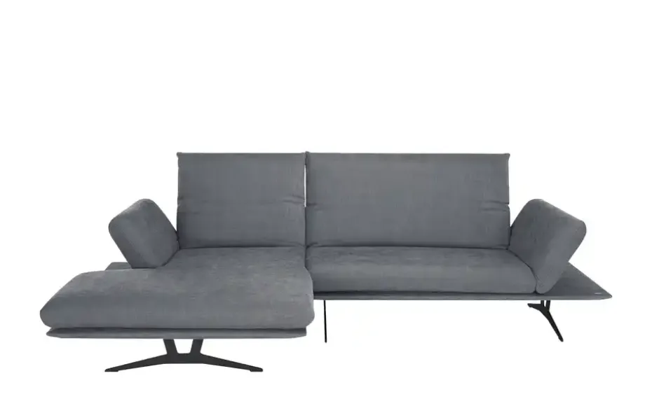 KOINOR Ecksofa aus Flachgewebe Francis | Grau, links