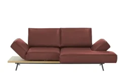 KOINOR Ecksofa Echtleder Phoenix | Rot, rechts
