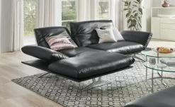 KOINOR Ecksofa Echtleder Francis | Schwarz, links