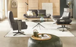 KOINOR Einzelsofa aus Echtleder Fendo | Braun, 206 cm