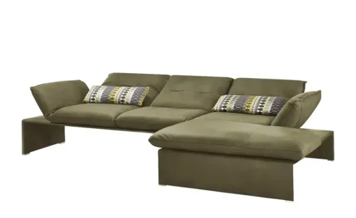 KOINOR Leder-Ecksofa Humfrey | rechts, Dunkelgrün