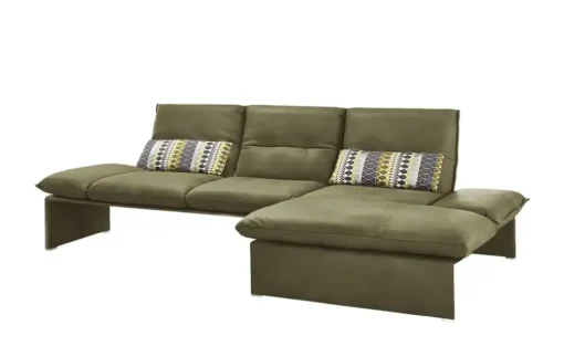 KOINOR Leder-Ecksofa Humfrey | rechts, Dunkelgrün