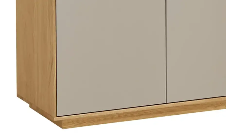 Kombikommode Longo | Eiche bianco, Taupe | Höffner