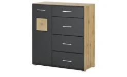 Kommode  Cortina  | Schwarz, matt, 100 cm | Höffner