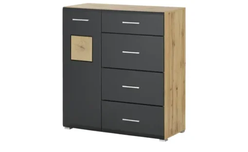 Kommode  Cortina  | Schwarz, matt, 100 cm | Höffner