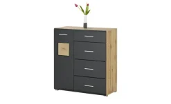 Kommode  Cortina  | Schwarz, matt, 100 cm | Höffner