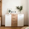 Kommode Jelsi | Weiß, Eiche Artisan (Nachbildung)