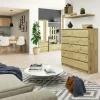 Kommode mit 10 Schubladen Kersten | Eiche Artisan (Nachbildung)