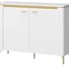 Kommode mit Softclose Losini | Weiß, Goldfarben