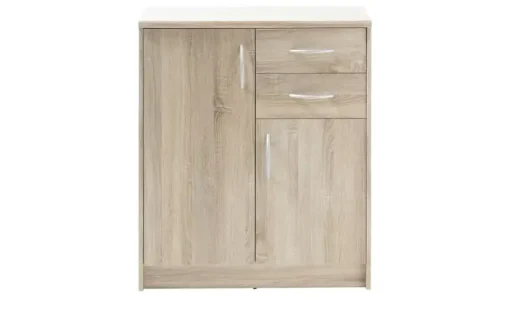Kommode Oppeano | Eiche Sonoma (Nachbildung), Ausführung II (2 Türen/2 Schubkästen)