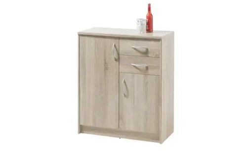 Kommode Oppeano | Eiche Sonoma (Nachbildung), Ausführung II (2 Türen/2 Schubkästen)