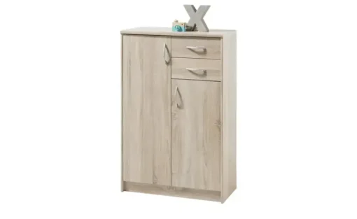 Kommode Oppeano | Eiche Sonoma (Nachbildung), Ausführung II (2 Türen/2 Schubkästen)