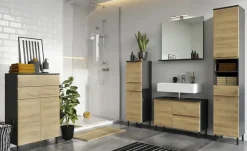 Kommode Seddiner See | Graphit, Eiche (Nachbildung)