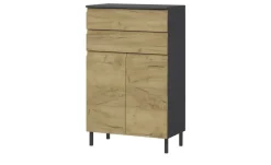 Kommode Seddiner See | Graphit, Eiche (Nachbildung)