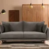 KONSIMO Einzelsofa Belmos | Grau, Velours | Höffner