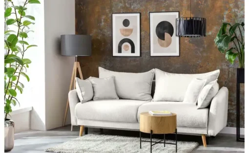 KONSIMO Einzelsofa Belmos | Weiß, Boucléstoff | Höffner