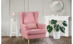 KONSIMO Ohrensessel Stralis | Webstoff, Flamingo