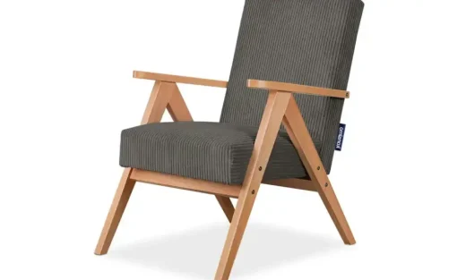 KONSIMO Sessel Naset | Dunkelgrau, Cordstoff | Höffner