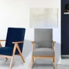 KONSIMO Sessel Naset | Grau, Velours | Möbel Höffner