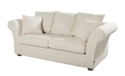 Landhaus-Sofa weiß - Flachgewebe Olivia | 2,5, Flachgewebe